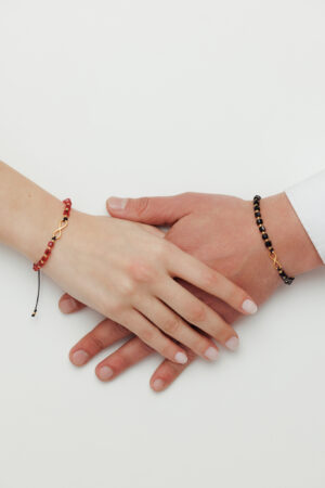 Brățara "Eternity Cube" Cub Negru Argint 925 placat Aur - imagine 3