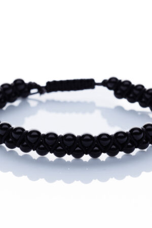 Brățară “Double Tourmaline” împletita manual cu pietre semiprețioase de Turmalina de 4mm - Accesoriul perfect pentru eleganța și stilul tău personal - imagine 2