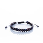 Brățară “Double Sapphire” împletita manual cu pietre semiprețioase din Safir de 4mm - Accesoriul perfect pentru eleganța și stilul tău personal