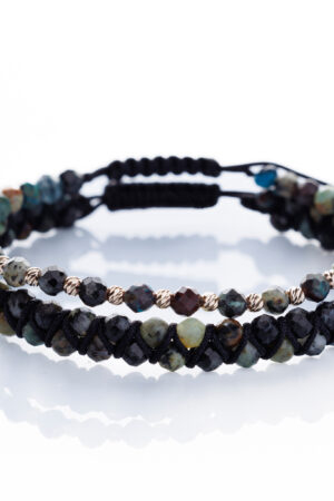 Brățară “Double Chrysocolla” împletita manual cu pietre semiprețioase din Crisocola de 4mm - Accesoriul perfect pentru eleganța și stilul tău personal - imagine 3