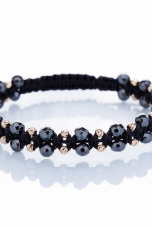 Brățară “Zig-Zag Hematite” unică handmade Aur Premium 14k - imagine 2