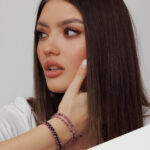 Brățară “Ruby Mystic” unică handmade Aur Premium 14k și pietre semiprețioase Rubin fațetat Armilla