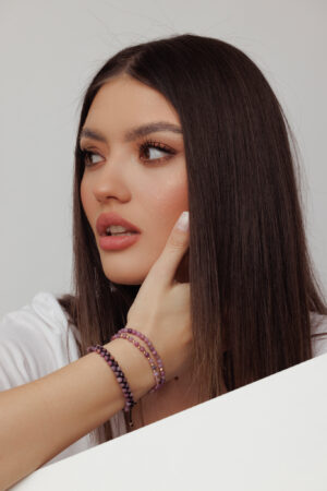 Brățară “Ruby Mystic” unică handmade Aur Premium 14k și pietre semiprețioase Rubin fațetat Armilla