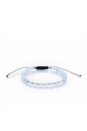 Brățară “Aquamarine Sunshine” unică handmade Aur Premium 14k și pietre semiprețioase Acvamarin fațetat Armilla