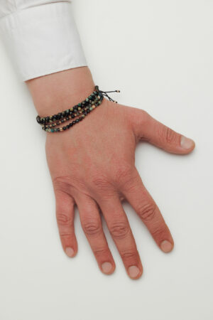 Brățară “Chrysocolla Mystic” unică handmade Aur Premium 14k și pietre semiprețioase Crisocola fațetat Armilla - imagine 2
