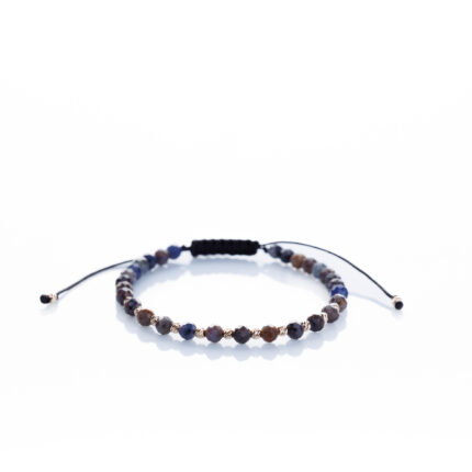 Brățară “Sapphire Sunshine” unică handmade Aur Premium 14k și pietre semiprețioase Safir fațetat Armilla