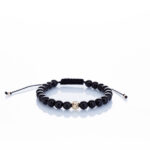 Brățară “Tourmaline Shadow” unică handmade Aur Premium 14k și pietre semiprețioase Turmalina negru Armilla