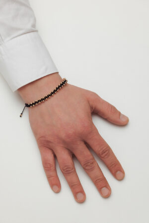 Brățară “Zig-Zag Black” unică handmade Aur Premium 14k - Accesoriul perfect pentru eleganța și stilul tău personal - imagine 3