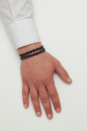 Brățară “Zig-Zag Hematite” unică handmade Aur Premium 14k - imagine 3