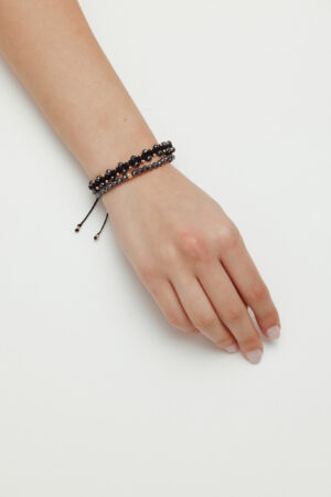 Brățară “Zig-Zag Hematite” unică handmade Aur Premium 14k - imagine 5