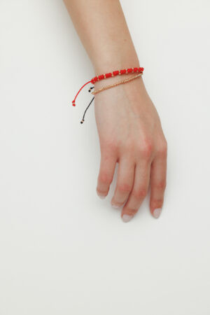 Brățară “Red Snake 2” unică handmade Aur Premium 14k - Accesoriul perfect pentru eleganța și stilul tău personal - imagine 3