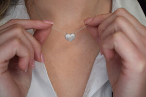 Lănțișor argint 925 cu charm inimă - Farmec și Eleganță - imagine 3